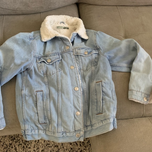 Jackets & Coats Top Shop Sherpa Lined Denim Jacket Poshmark